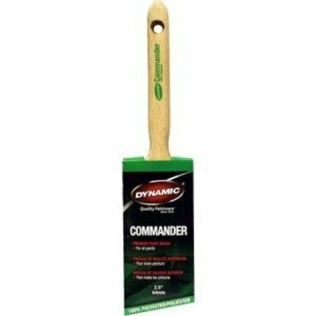 DYNAMIC PAINT PRODUCTS Dynamic 2-1/2 in. 64mm Commander Angled Sash Polyester Brush 88006